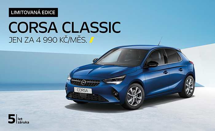 Opel Corsa – Limitovaná edice CLASSIC s výhodným financováním