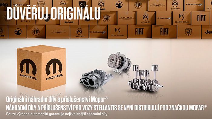 Mopar. Nový název pro všechny naše díly a příslušenství.